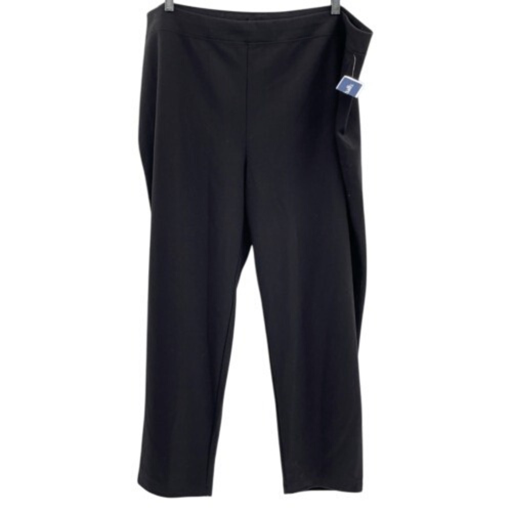Eileen Fisher Pants Stretch Straight Women‎ 3XL Black Pull On Tencel Spandex New